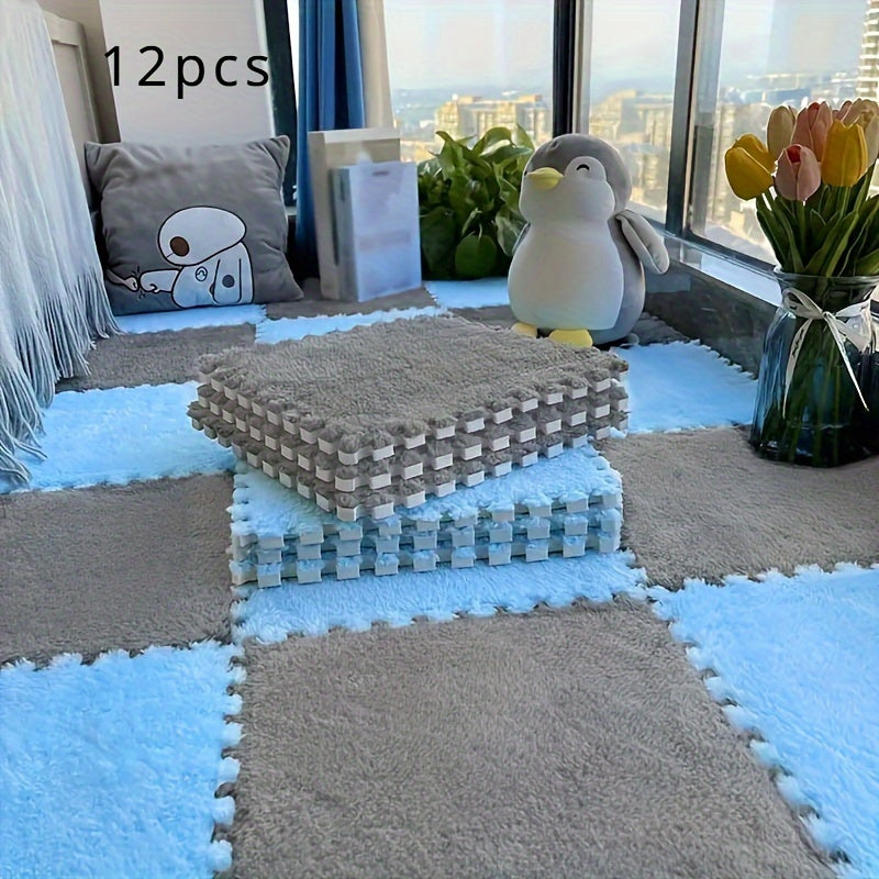 Plush Foam Interlocking Floor Mats 12pcs