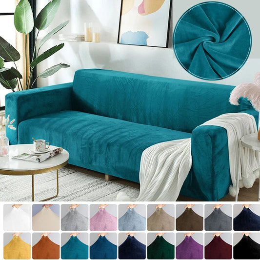 New velvet sofa cover