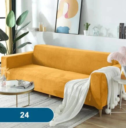 New velvet sofa cover